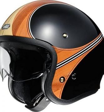 casco moto jet vintage madera
